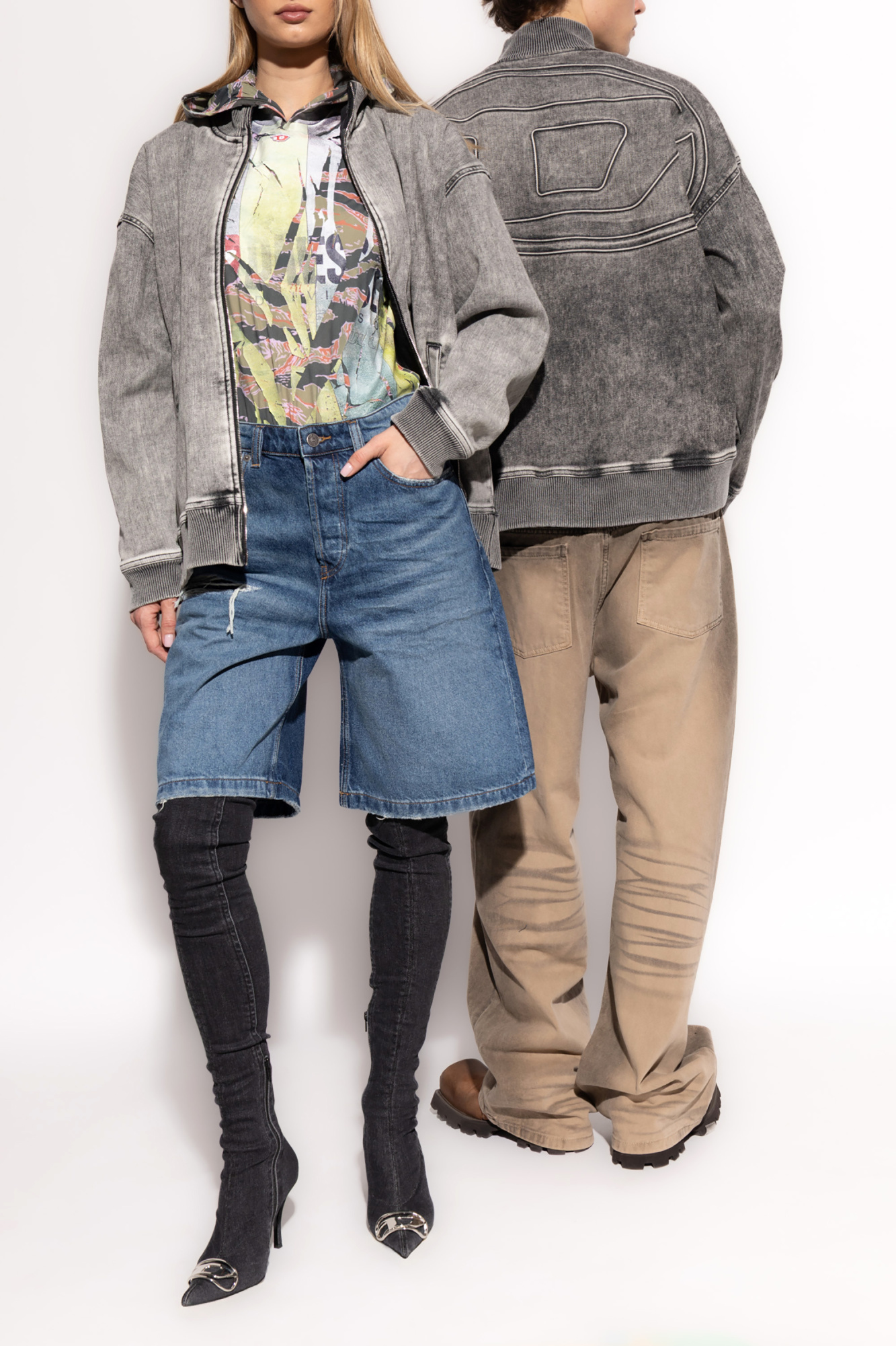 レビュー高評価の商品!の商品をすべて Grey AS Vitkac - Diesel D-CARLY-S jacket Denim 着物・浴衣